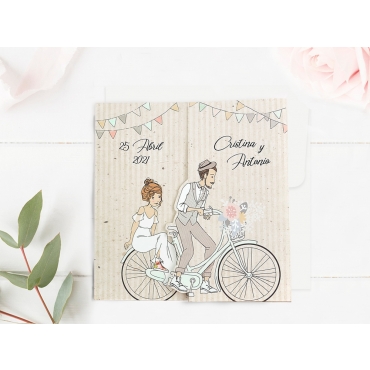 Invitatie de nunta Bicicleta Familiei 39714