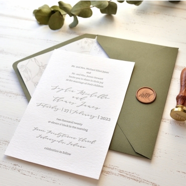 Invitatie de nunta Cotton Paper 115415