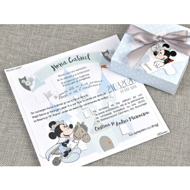 invitatie Puzzle Mickey 15707